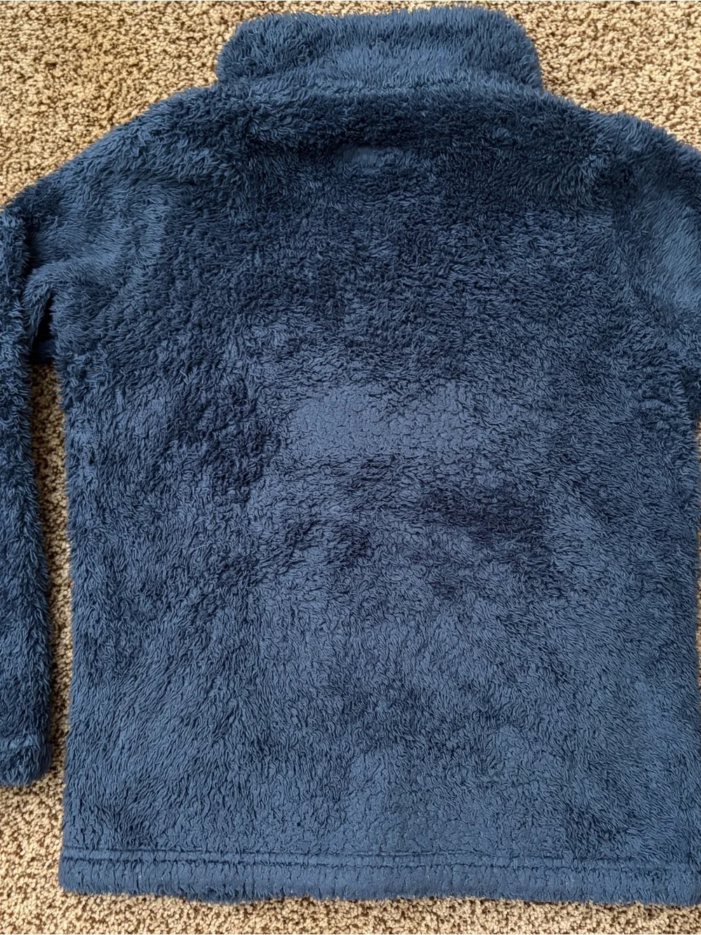 Youth Patagonia Sherpa Fleece Quarter Zip Pullover, Size Small (7-8), Blue